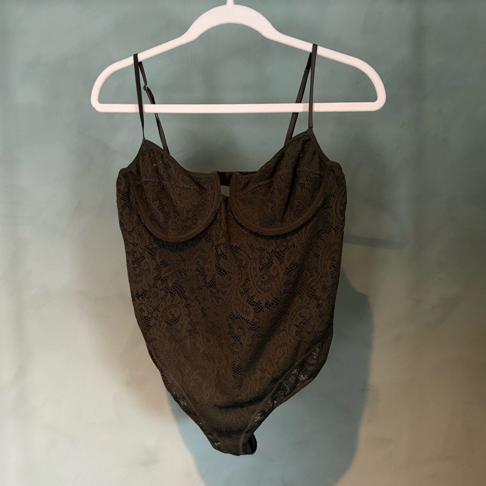 Urban Outfitters Out From Under Lace Corset Bodysuit